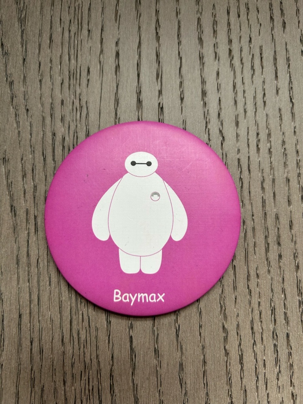 Preowned Pink Baymax Round Mirror Excellent Condition Portable Cute Accessory